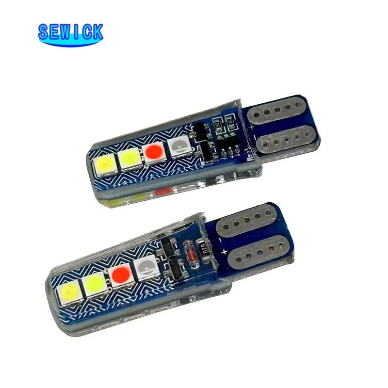 100pcs T10 W5W RGB led Ʈκ ÷ Ʈ 194 168 LED     ڵ ̵   12V 